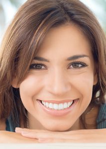 woman smiling after professional teeth whitening